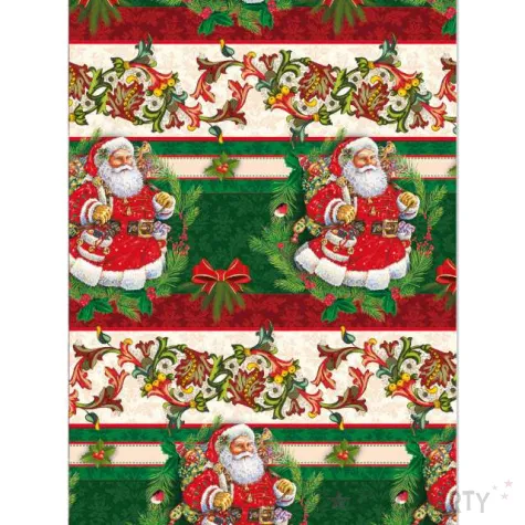 xx papier ozdobny 2 m wiety mikolaj i stroik 50416