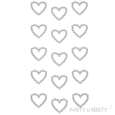 xx perelki samoprzylepne serca 20x18mm 15szt 627675