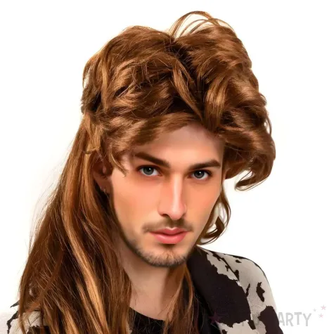 xx peruka lata 80 dlugie wlosy rudy
