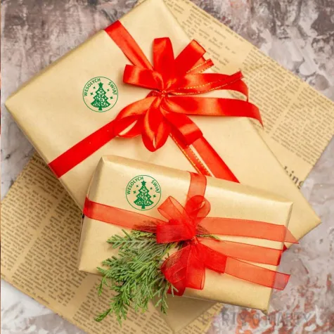 xx pieczatka wesolych swiat choinka ziel podus