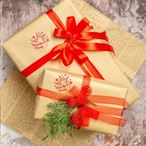 xx pieczatka wesolych swiat gwiazda czerw podus