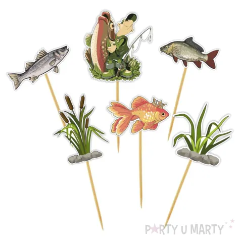 xx pikery wedkarz i zlota rybka x6 8cm