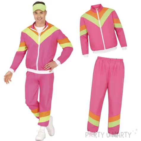 xx pink neon tracksuit adult 48 50 m