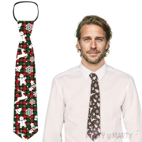 xx plaid christmas tie 45 cm