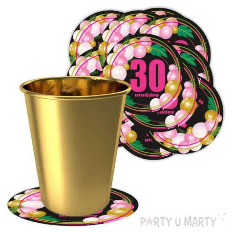 xx podkladki pap 30 urodziny roz baloniki