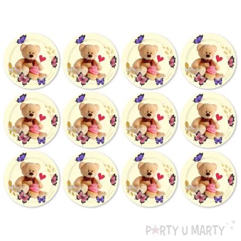 xx podkladki papier misie i motylki