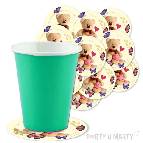 xx podkladki papier misie i motylki