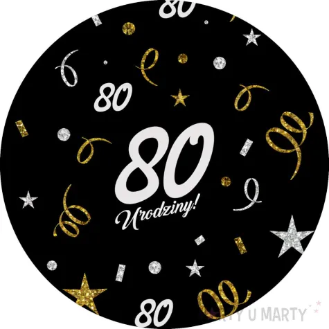 xx podkladki papierowe 80 urodziny glamour birthday