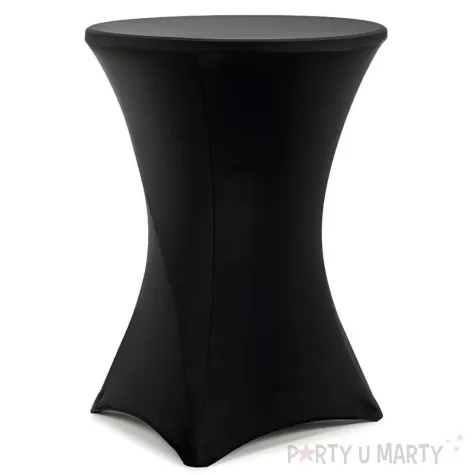 xx pokrowiec na stol koktajlowy 80x110 cm czarny