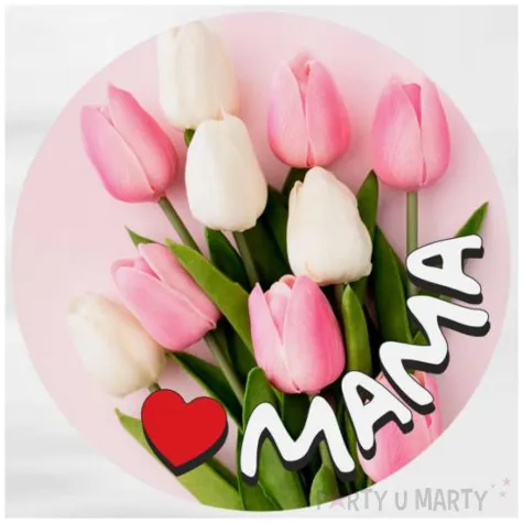 xx poszewka na poduszke mama i tulipany