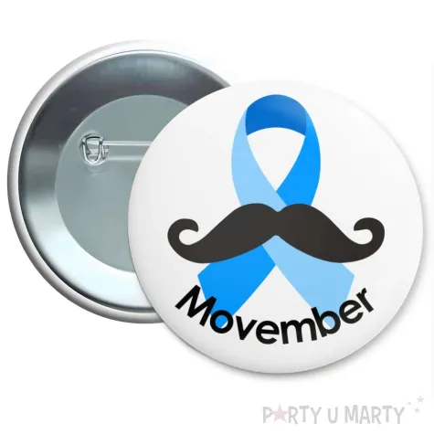 xx przypinka movember niebieski