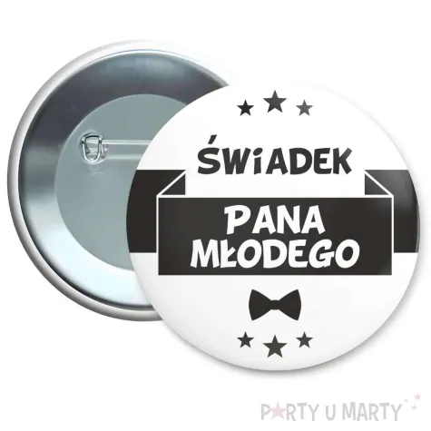 xx przypinka swiadek pana mlodego