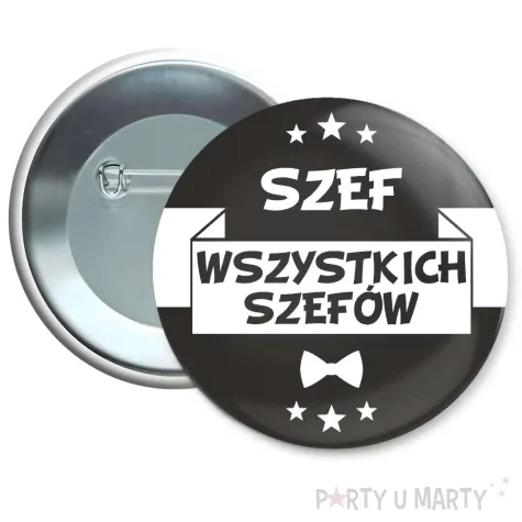 xx przypinka szef wszystkich szefow czarna