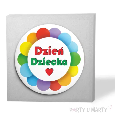 xx przypinka teczowy dzien dziecka