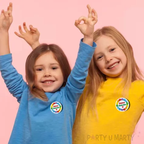 xx przypinka teczowy dzien dziecka