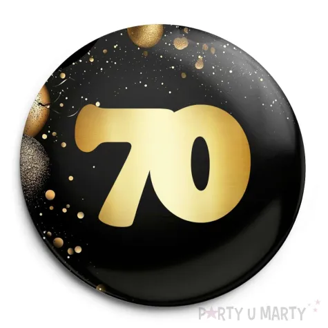 xx przypinka urodziny 70