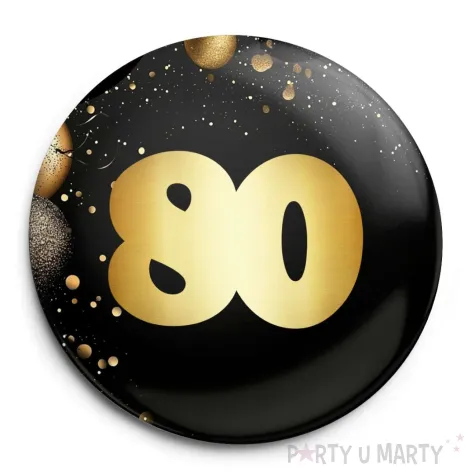 xx przypinka urodziny 80