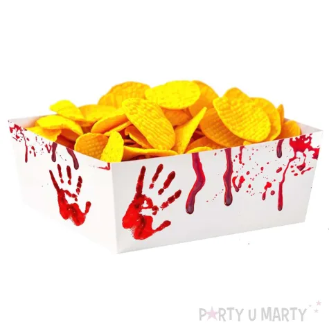 xx pudelka na przekaski halloween krwawe rece