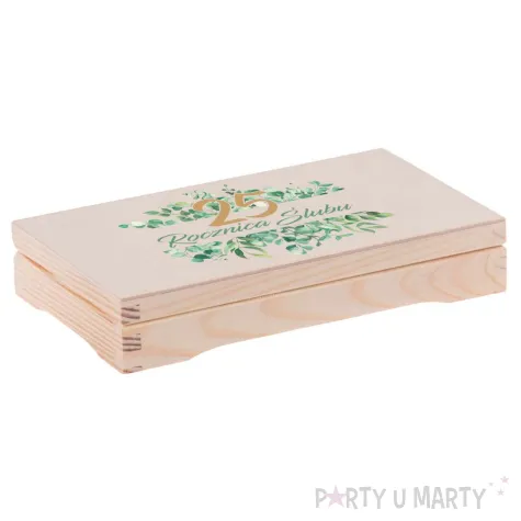 xx pudelko drewniane 25 rocznica slubu