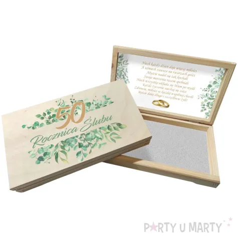 xx pudelko drewniane 50 rocznica slubu