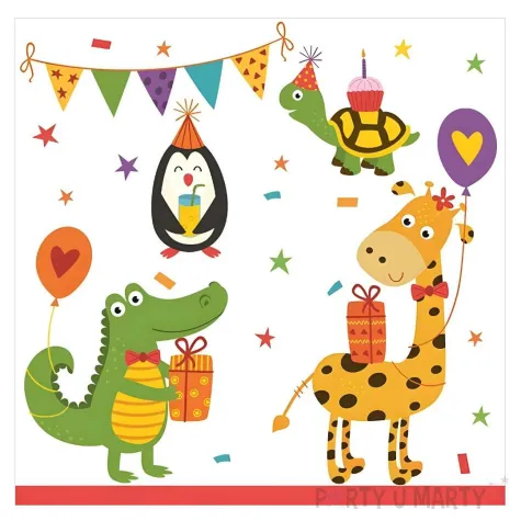 xx serwetki pap cute party animals 33x33 cm 20 szt