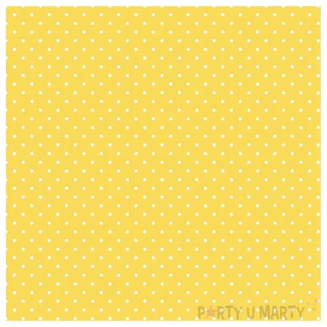 xx serwetki pap white dots on yellow 33x33 cm 20 szt
