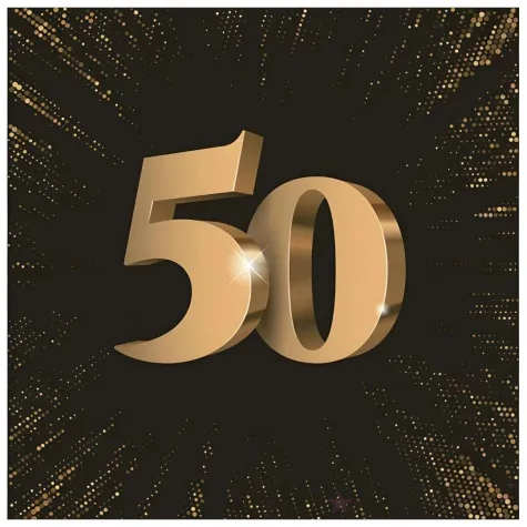xx serwetki papierowe 50th 3d birthday 33 x 33 cm 20 szt