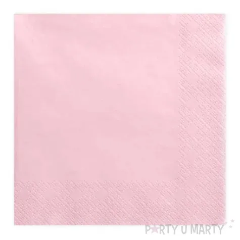 xx serwetki papierowe jasny rozowy 33x33cm 1 op 20 szt
