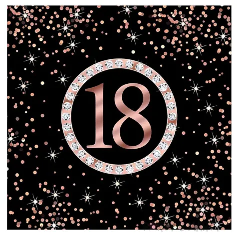 xx serwetki papierowe rose gold 18th 33 x 33 cm 20 szt