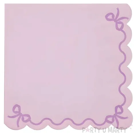 xx serwetki z falbanka 33x33cm fioletowy 1 op 12 szt