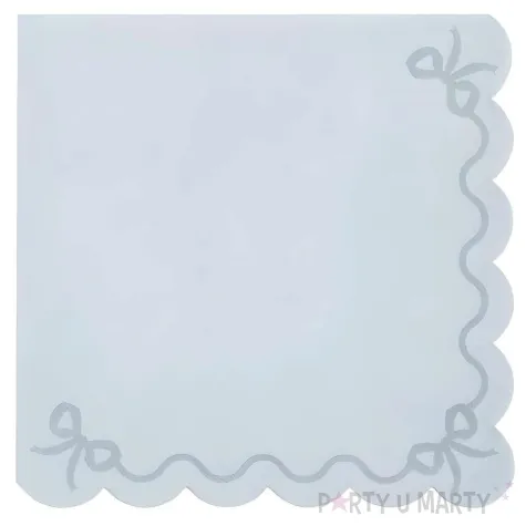 xx serwetki z falbanka 33x33cm mglisty niebieski 1 op 12 szt