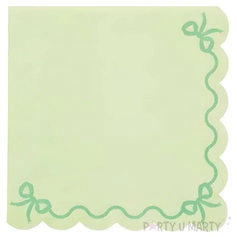 xx serwetki z falbanka 33x33cm zielony 1 op 12 szt