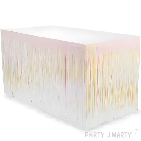 xx skirting foliowy z fredzlami opalizujacy 300x80cm