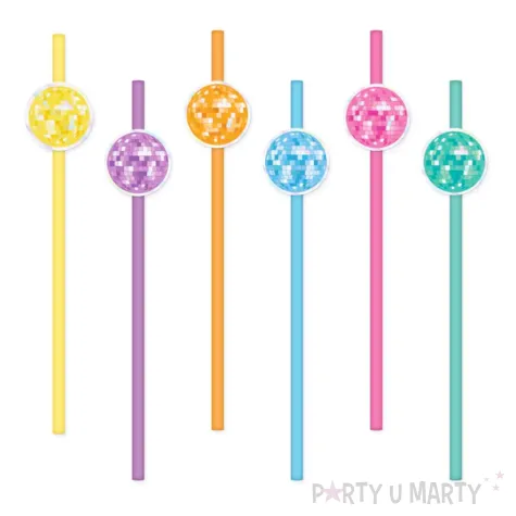 xx slomki papierowe retro disco 19 5cm 6szt zes