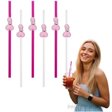 xx slomki peniski bialo rozowe x6