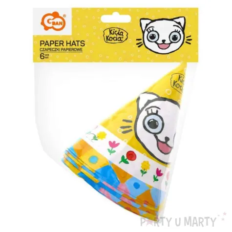xx stai czapeczki pap kicia kocia licencja 6 szt