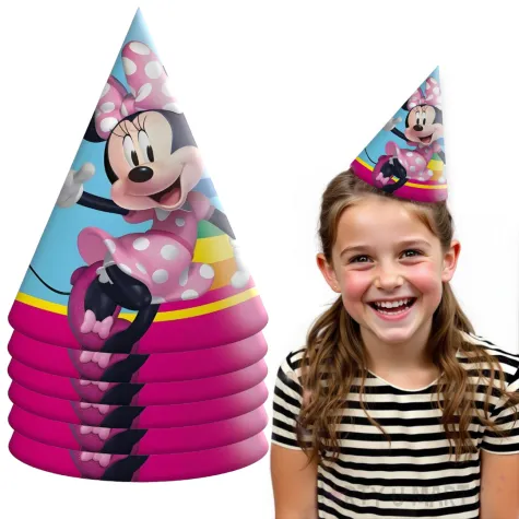 xx stai czapeczki papierowe minnie 6 szt