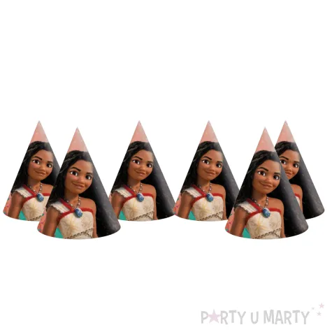 xx stai czapeczki papierowe moana 6 szt