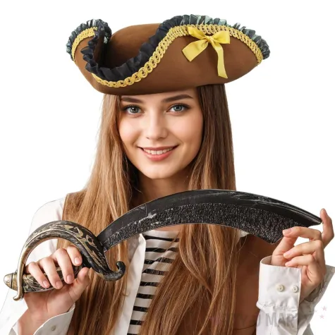 xx stak kapelusz piratki brazowy