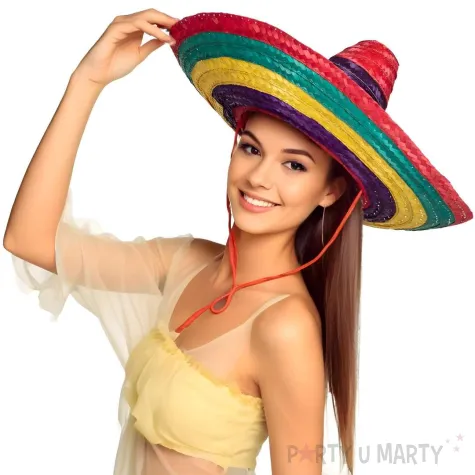 xx stak kapelusz sombrero meksykanski kolorowy 49 cm