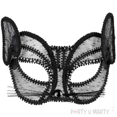xx stam maska wenecka kot deluxe czarna