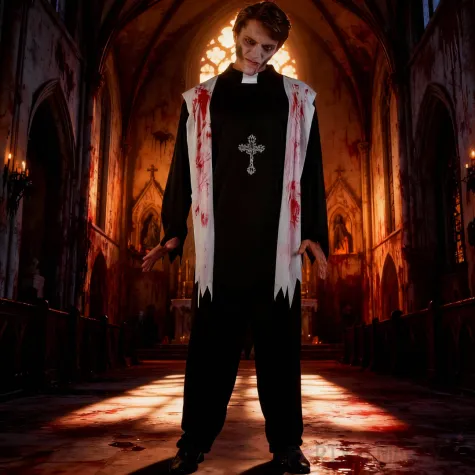 xx stdo stroj dla doroslych krwawy ksiadz sutanna z kamizelka rozm 56