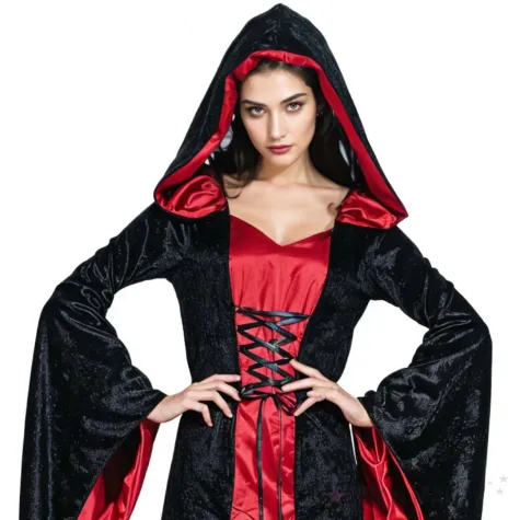 xx stdo stroj dla doroslych rubinowa wampirzyca sukienka z kapturem rozm s