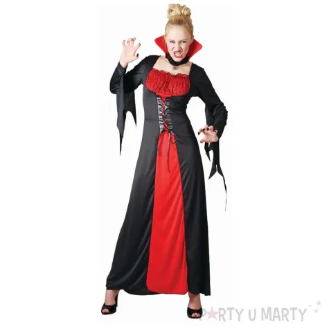 xx stdo zestaw dla doroslych czerwona wampirzyca sukienka kolnierz rozm m