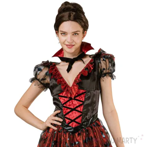 xx stdo zestaw dla doroslych gotycka wampirzyca sukienka kolnierzyk rozm s