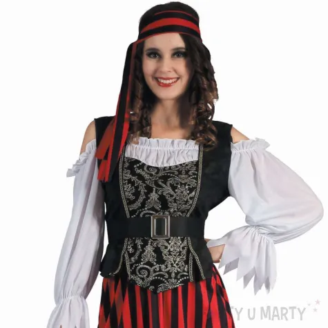 xx stdo zestaw dla doroslych klasyczna piratka bluzka spodnica pasek opaska rozm s