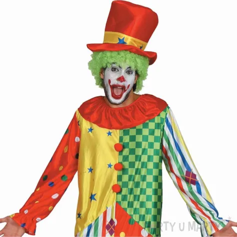 xx stdo zestaw dla doroslych kolorowy klaun kapelusz kombinezon rozm 52