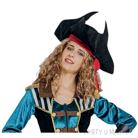 xx stdo zestaw dla doroslych morska piratka plaszcz pasek kapelusz opaska szarfa naramiennik