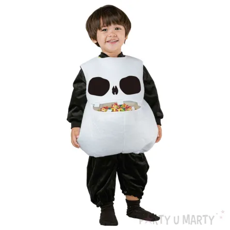 xx stdz stroj dla dzieci biala czaszka bluzka rozm 92 104 cm