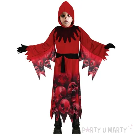 xx stdz stroj dla dzieci czerwony demon szata rozm 110 120 cm